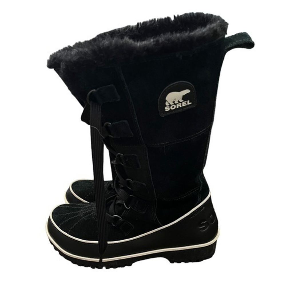 Woman’s Sorel Black Lace-Up Winter Boots- Size 6.5
